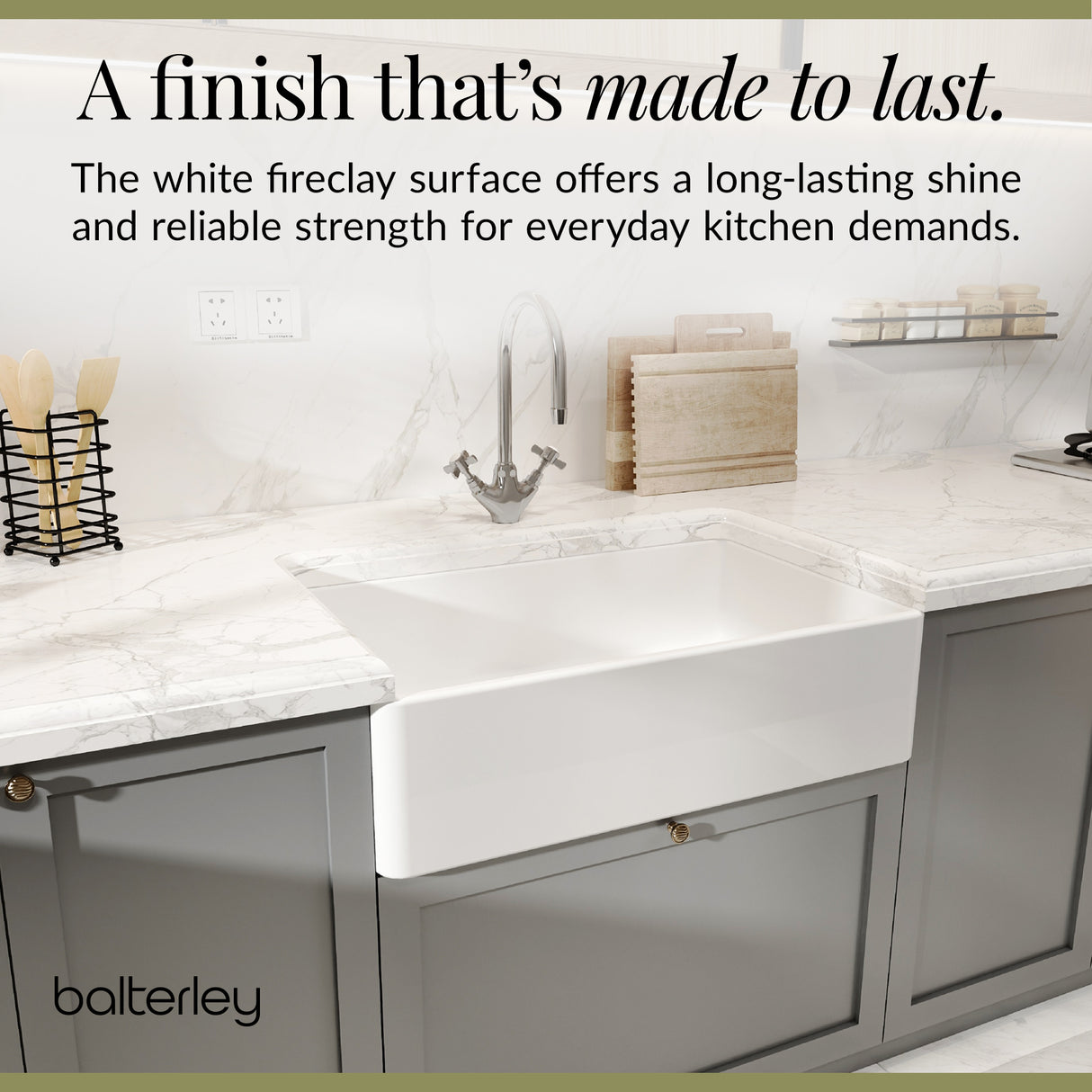 Single Bowl Butler Kitchen Sink - Choice of Tap and Waste - 795mm