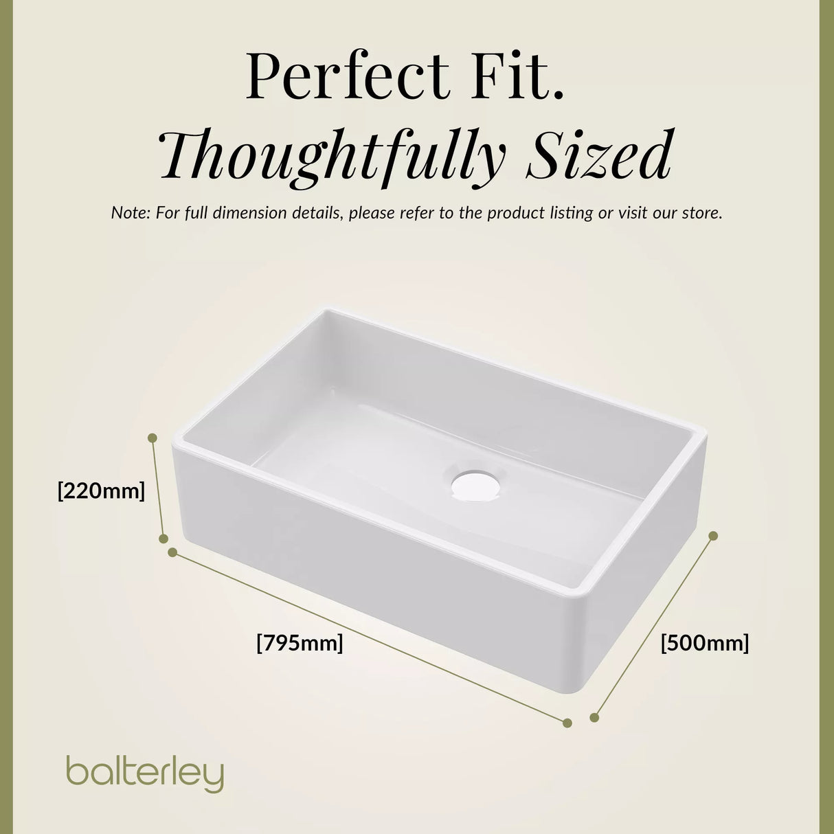 Single Bowl Fireclay Ceramic Butler Kitchen Sink Bundle with Mono Sink Mixer Tap & Waste