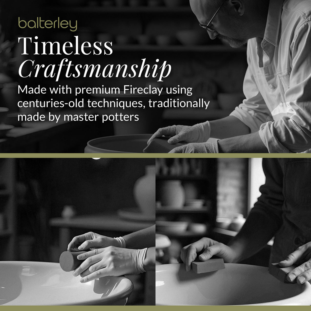 Double Bowl Fireclay Ceramic Butler Kitchen Sink with Full Weir - Choice of Colour