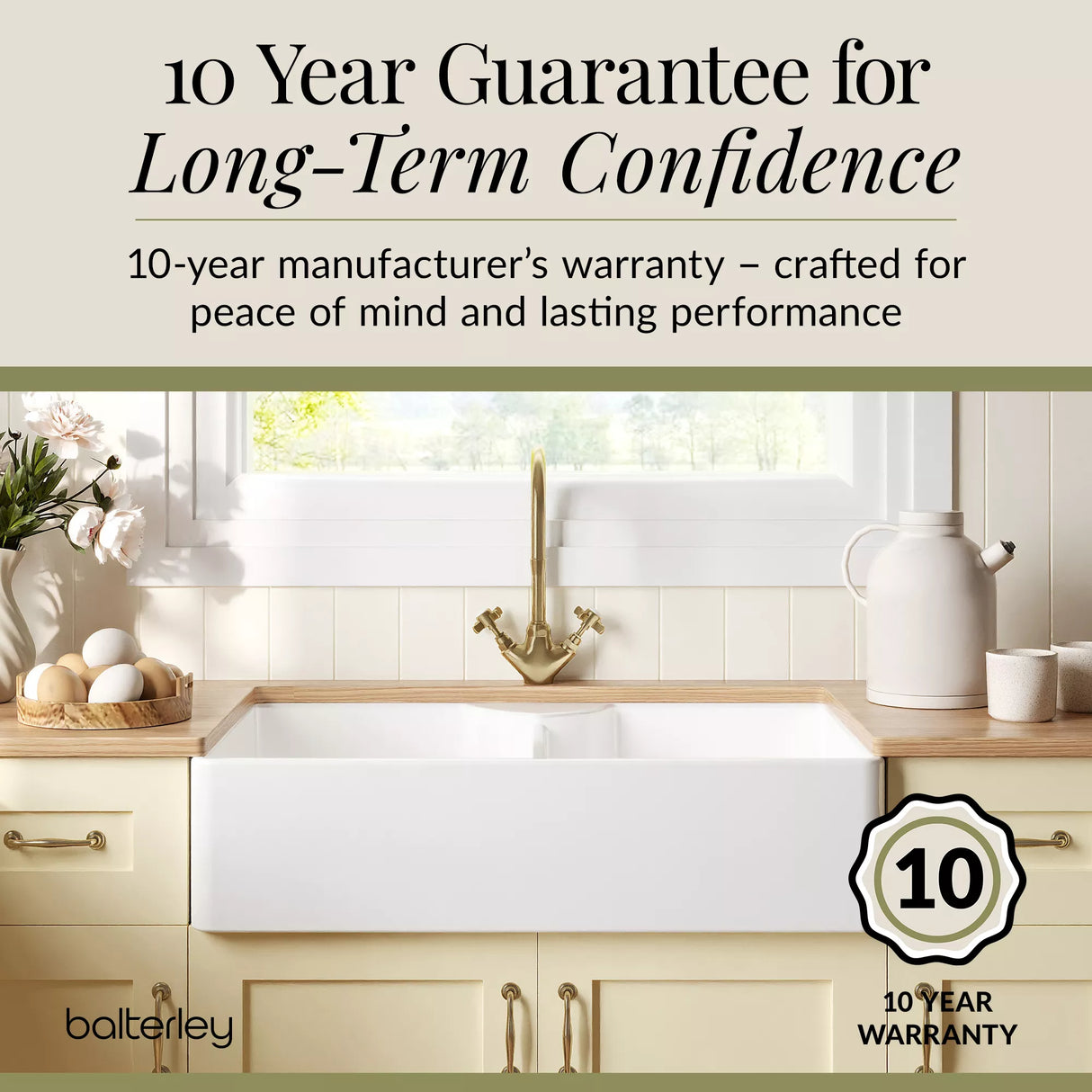 Double Bowl Fireclay Ceramic Stepped Weir Butler Kitchen Sink - Multiple Styles Available