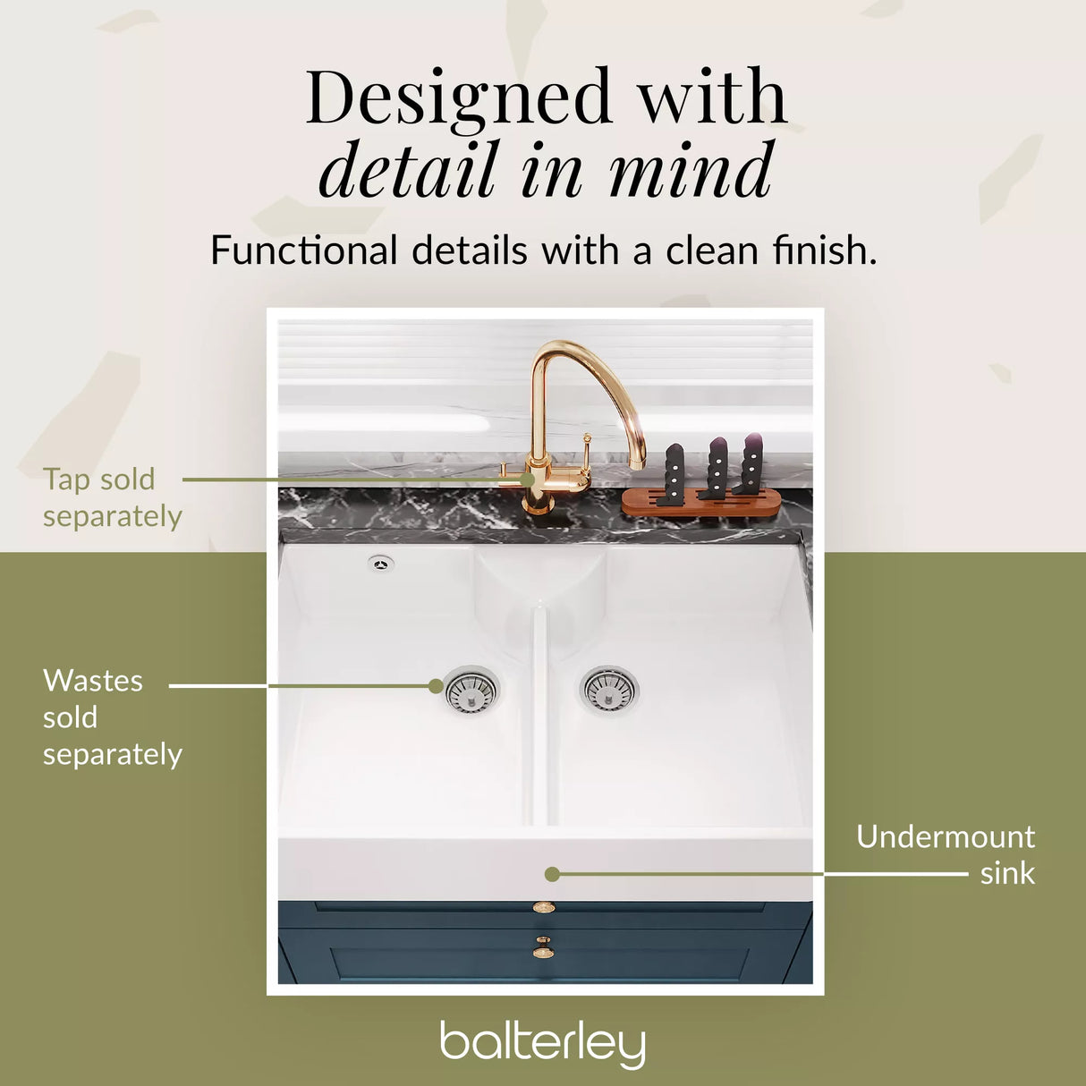 Double Bowl Fireclay Ceramic Stepped Weir Butler Kitchen Sink - Multiple Styles Available