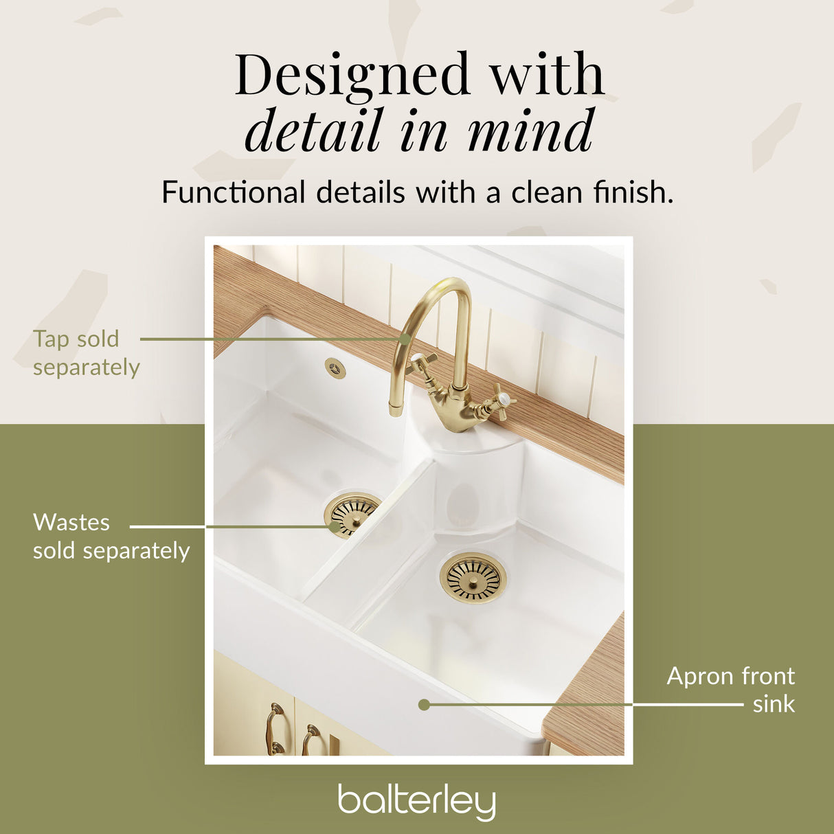 Double Bowl Fireclay Ceramic Stepped Weir Butler Kitchen Sink - Multiple Styles Available