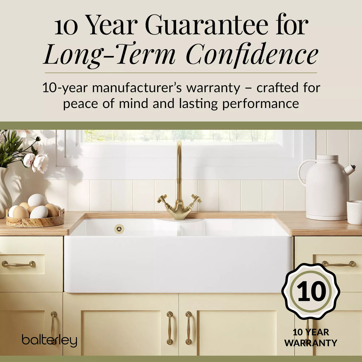 Double Bowl Fireclay Ceramic Stepped Weir Butler Kitchen Sink - Multiple Styles Available