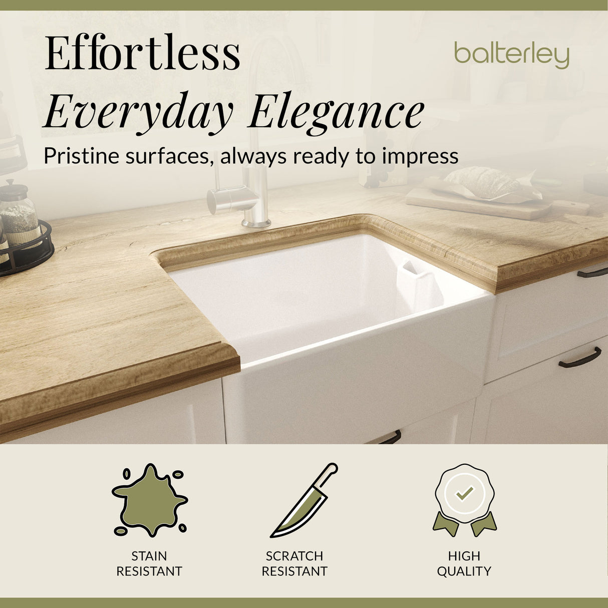 Single Bowl Belfast Kitchen Sink - Multiple Sizes Available