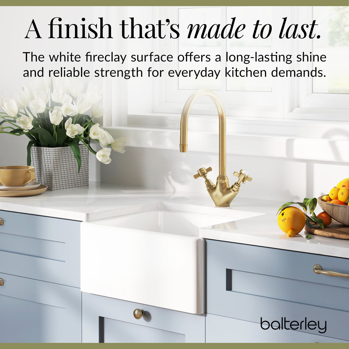 Single Bowl Belfast Kitchen Sink with Overflow