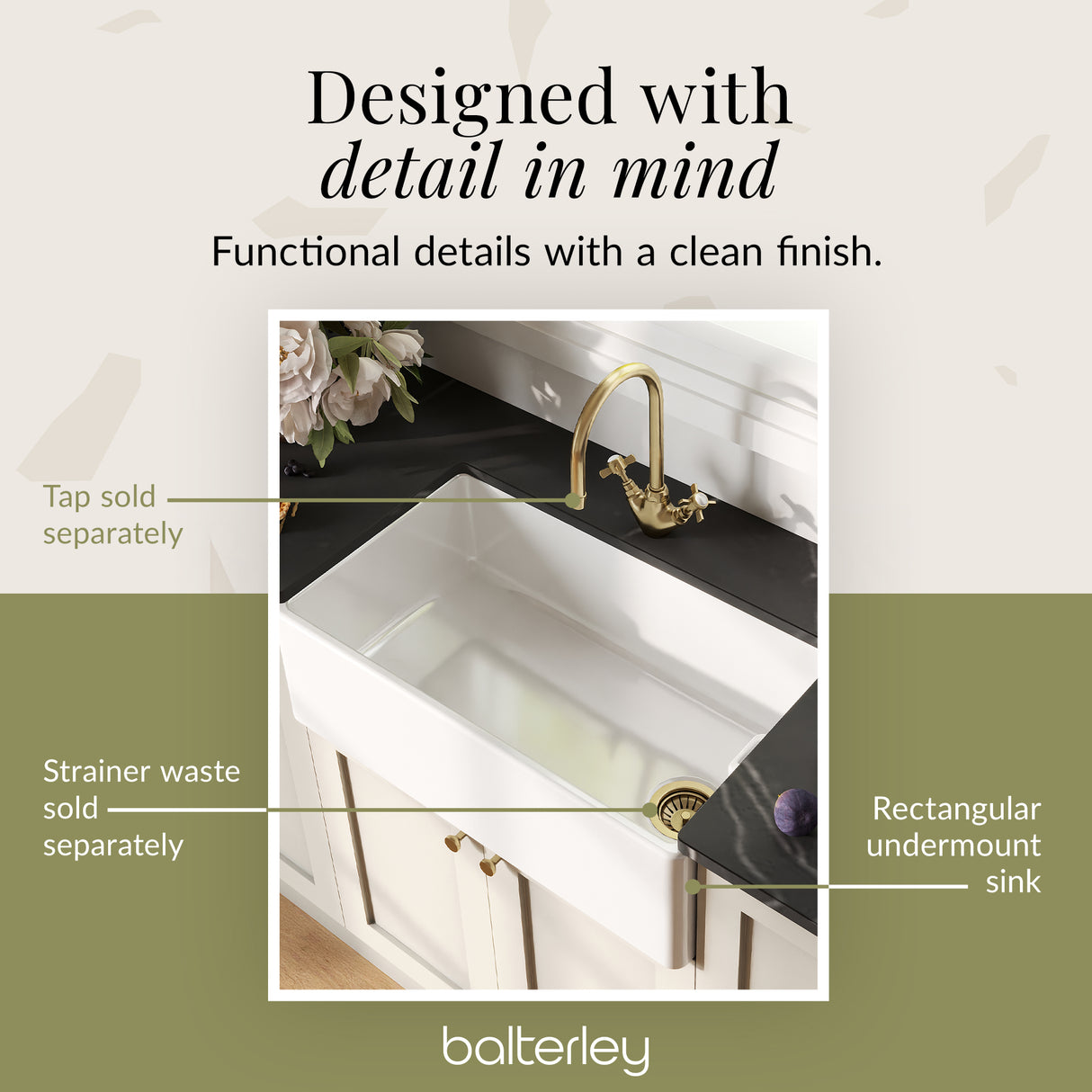 Single Bowl Belfast Kitchen Sink - Multiple Sizes Available