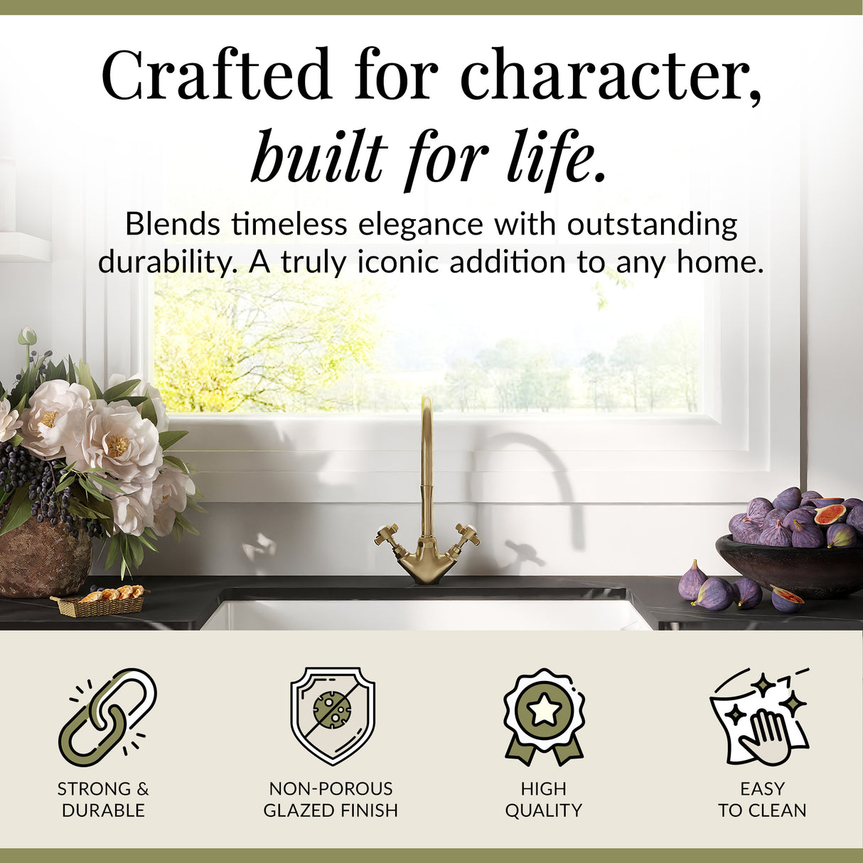 Single Bowl Belfast Kitchen Sink - Multiple Sizes Available