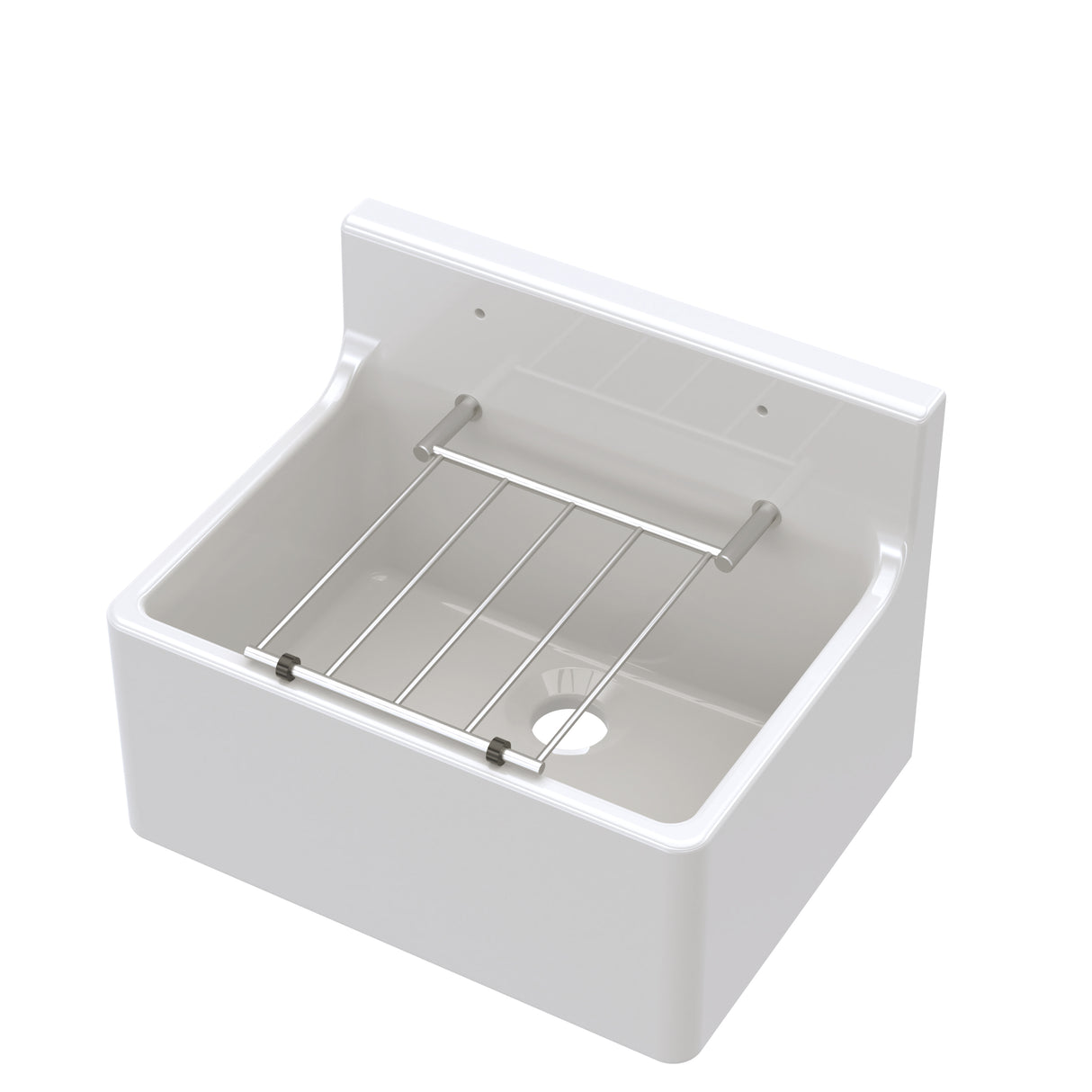 Single Bowl Fireclay Ceramic Cleaner Sink w.Grid - Multiple Sizes and Accessories