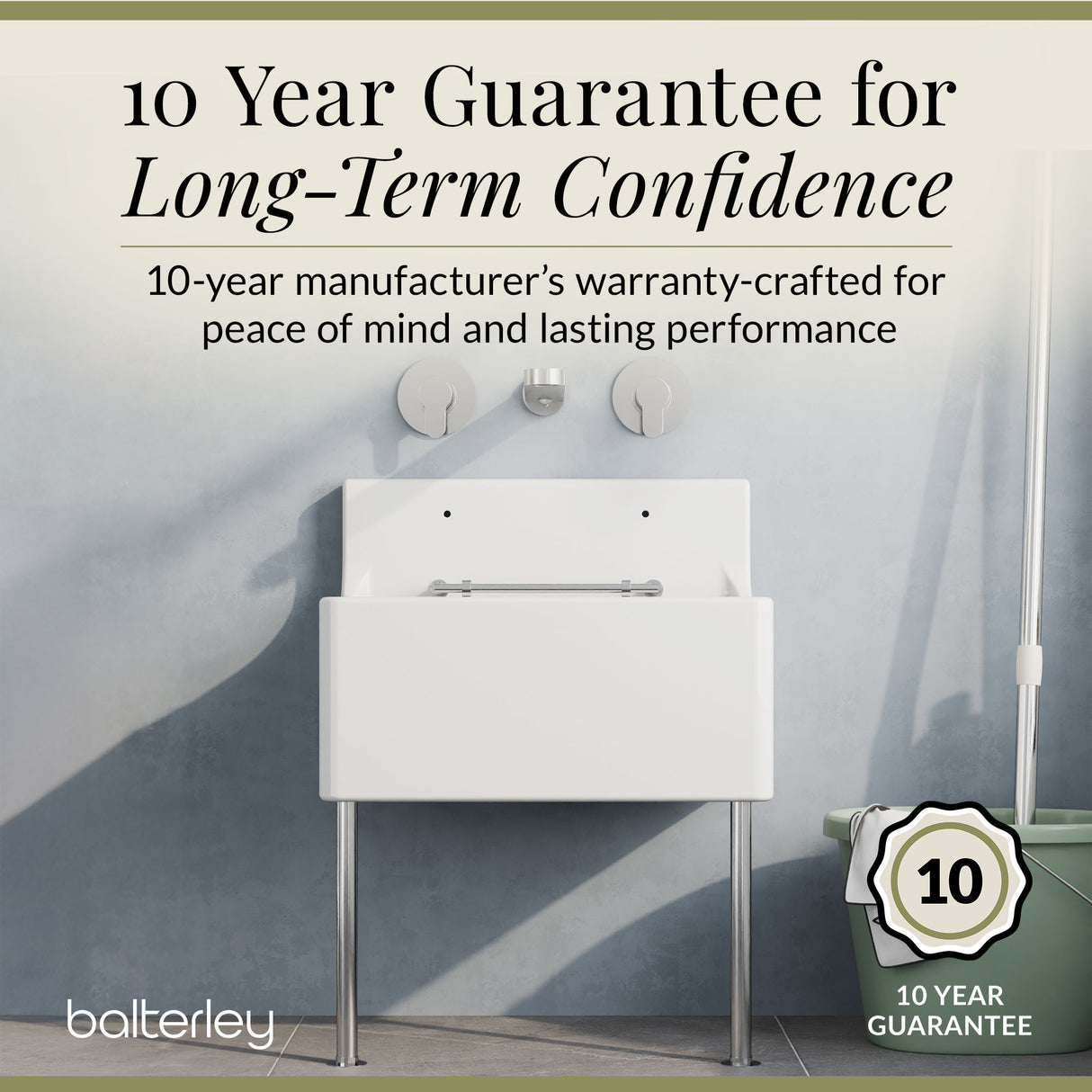 Single Bowl Fireclay Ceramic Cleaner Sink w.Grid - Multiple Sizes and Accessories