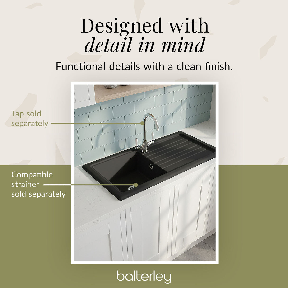 101cm Inset Counter Top Fireclay Ceramic Kitchen Sink - Multiple Options Available