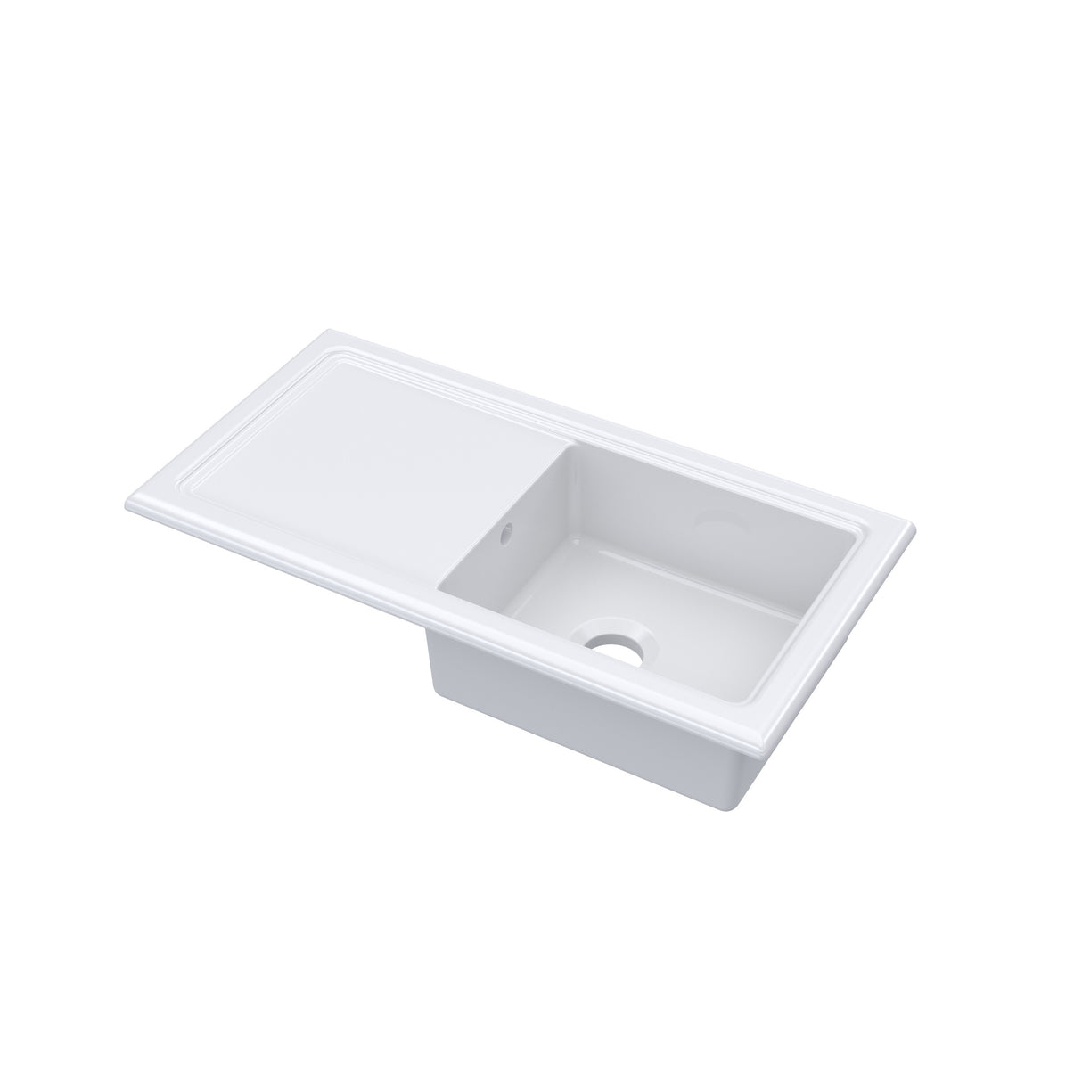 101cm Inset Counter Top Fireclay Ceramic Kitchen Sink - Multiple Options Available