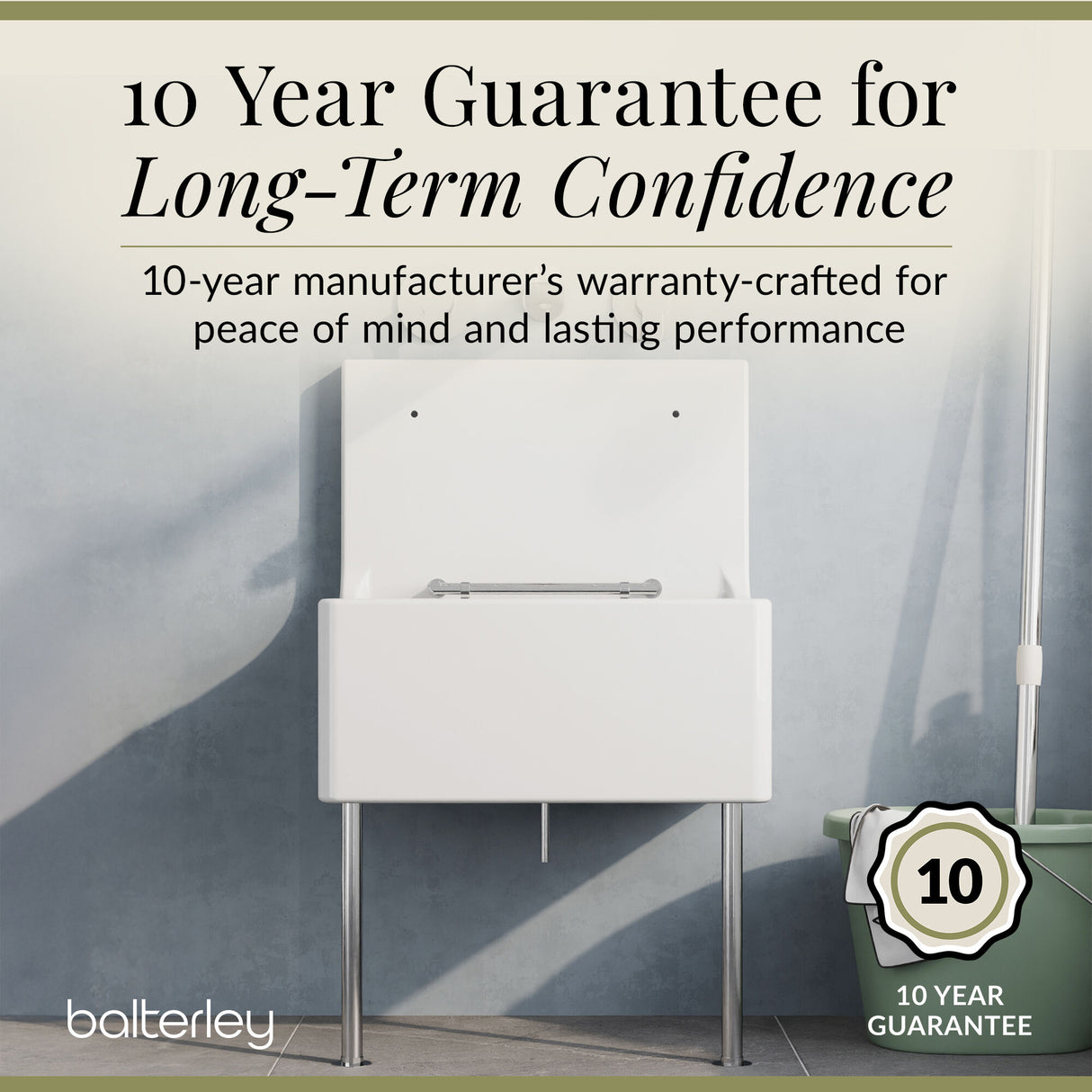 Single Bowl Fireclay Ceramic Cleaner Sink w.Grid - Multiple Sizes and Accessories