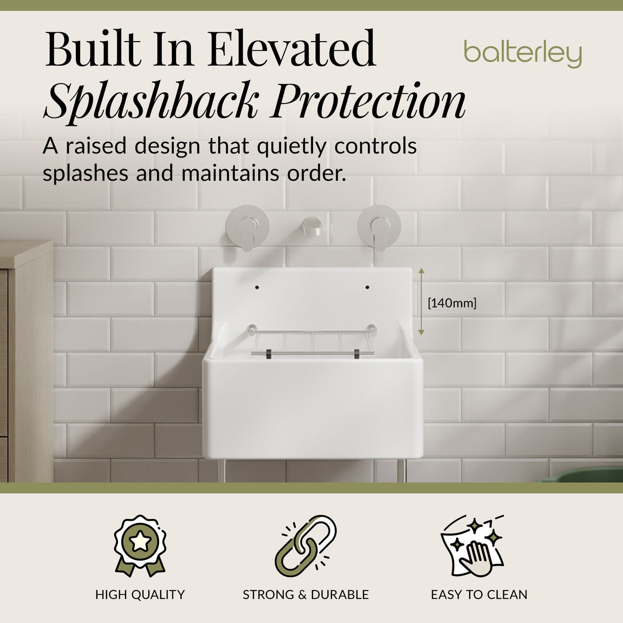 Single Bowl Fireclay Ceramic Cleaner Sink w.Grid - Multiple Sizes and Accessories