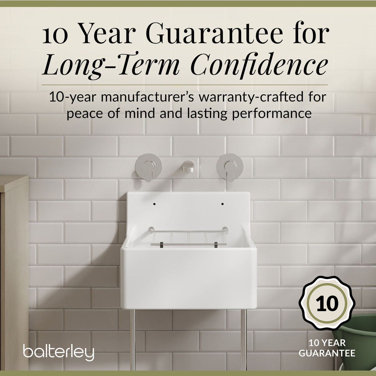 Single Bowl Fireclay Ceramic Cleaner Sink w.Grid - Multiple Sizes and Accessories