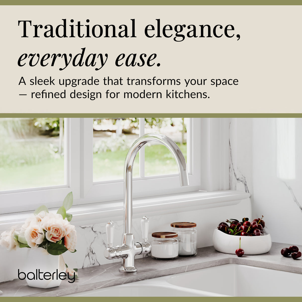 Traditional Mono Mixer Kitchen Tap - Multiple Handle and Finish Options Available