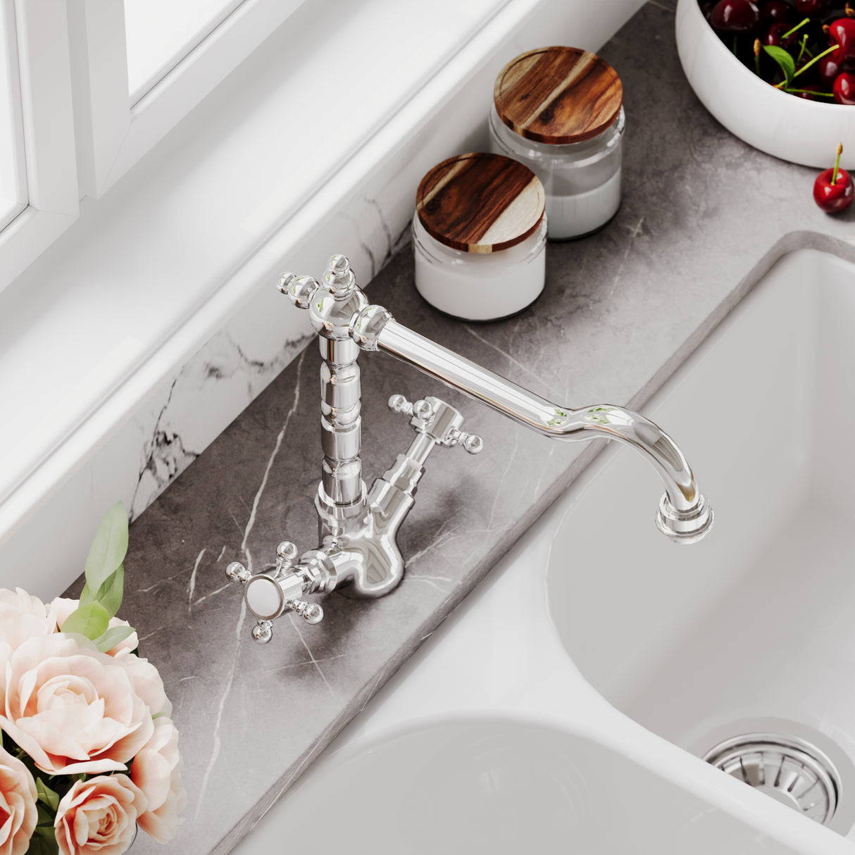 Traditional French Classic Mono Sink Mixer Tap - Available in Multiple Finishes