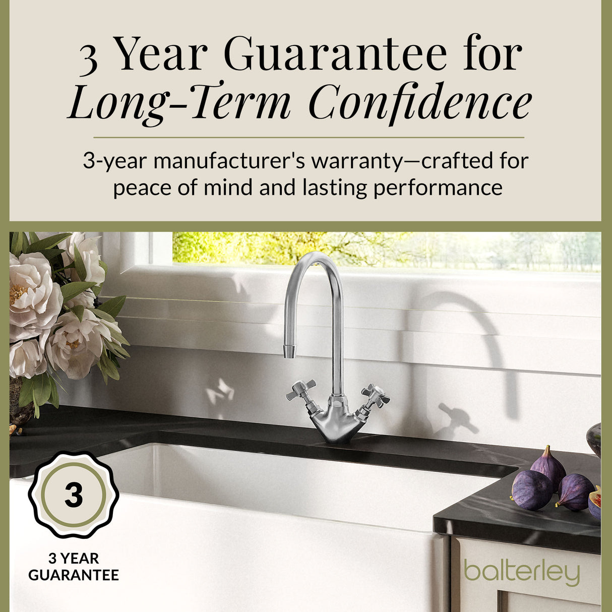 Traditional Mono Mixer Kitchen Tap - Multiple Handle and Finish Options Available