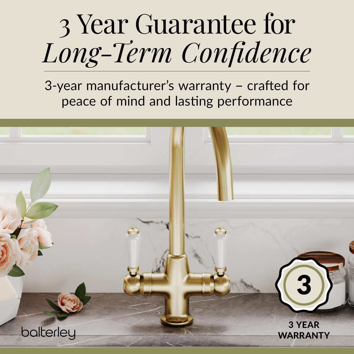 Traditional Mono Mixer Kitchen Tap - Multiple Handle and Finish Options Available