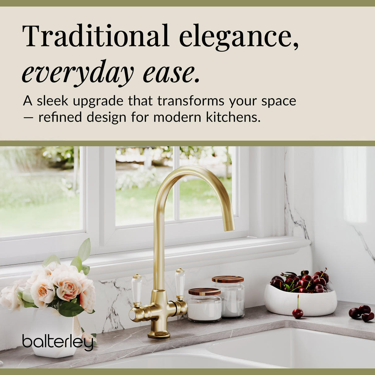 Traditional Mono Mixer Kitchen Tap - Multiple Handle and Finish Options Available