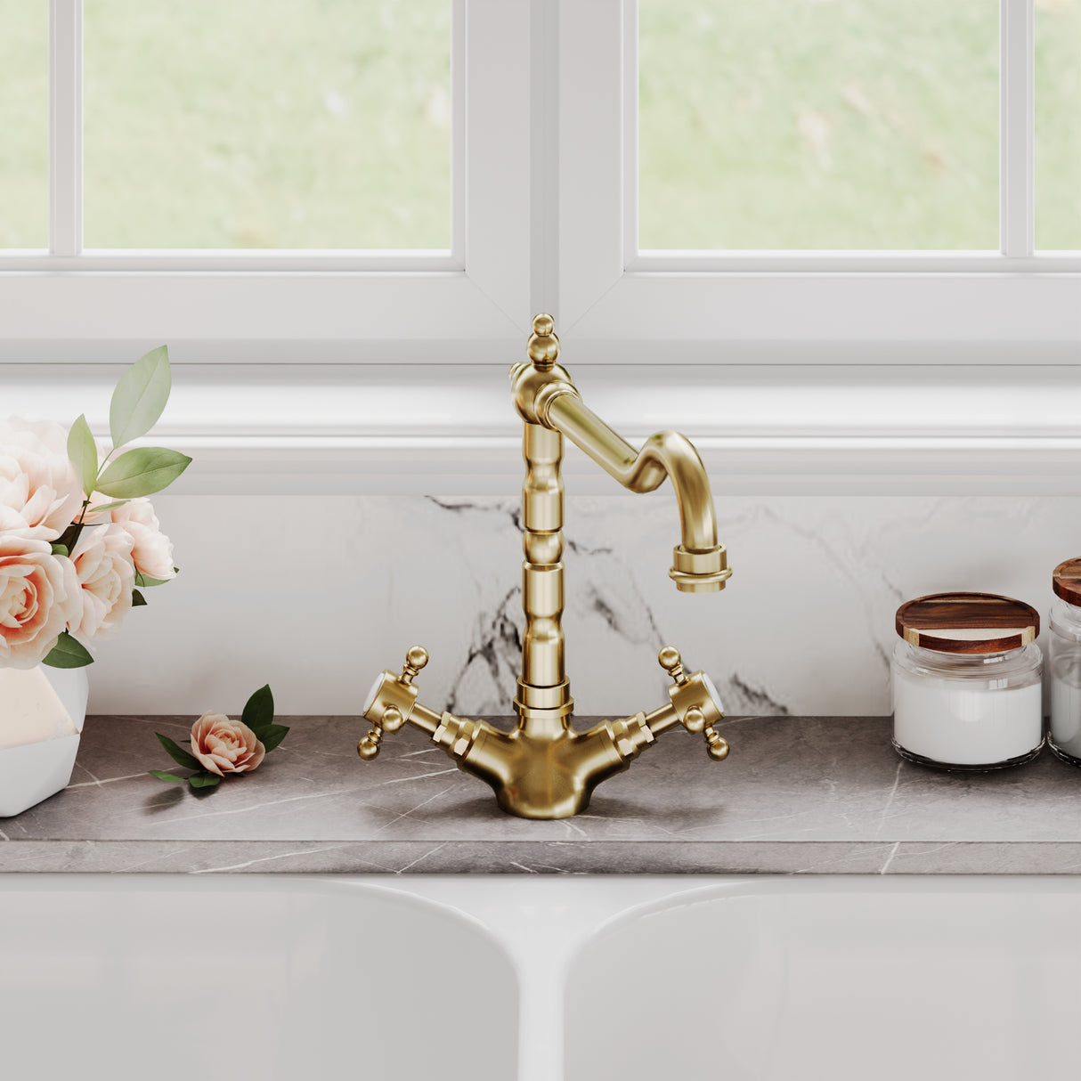 Traditional French Classic Mono Sink Mixer Tap - Available in Multiple Finishes