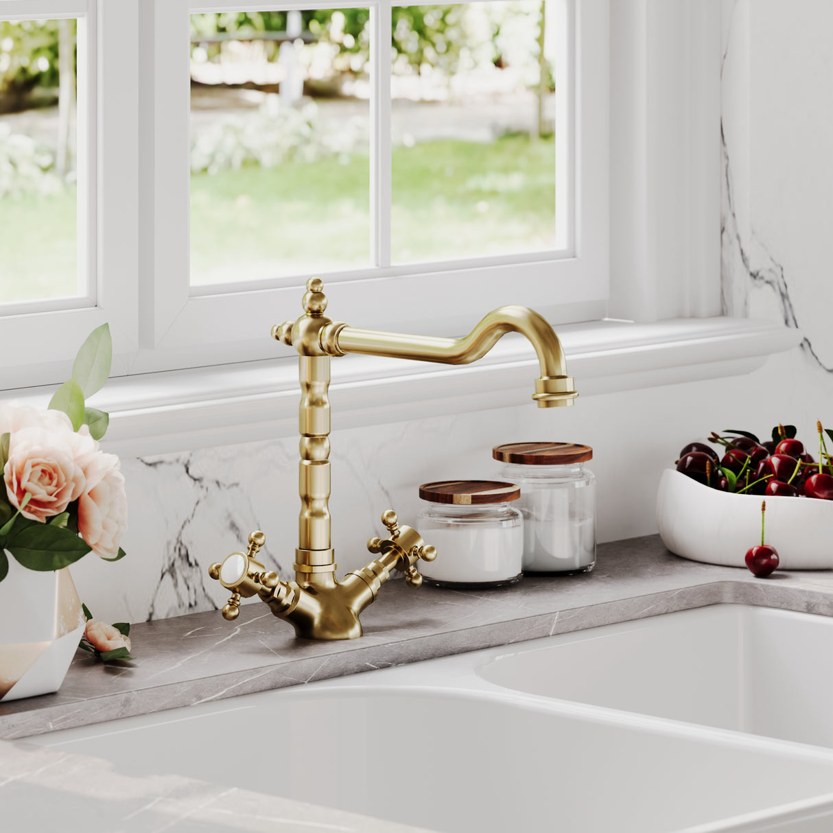 Traditional French Classic Mono Sink Mixer Tap - Available in Multiple Finishes