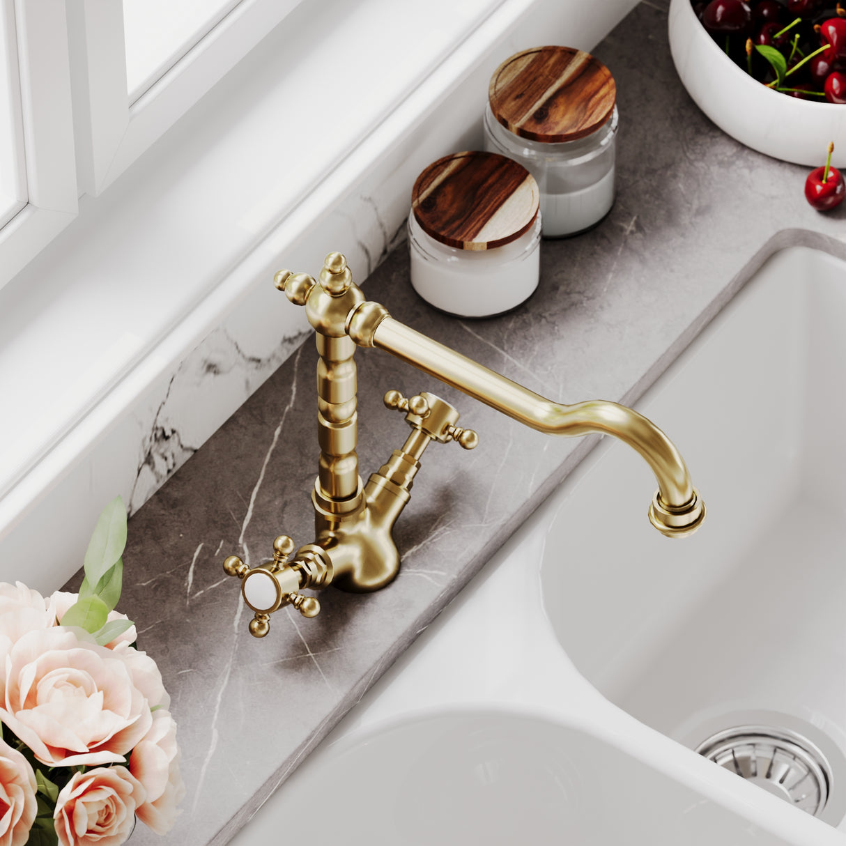 Traditional French Classic Mono Sink Mixer Tap - Available in Multiple Finishes