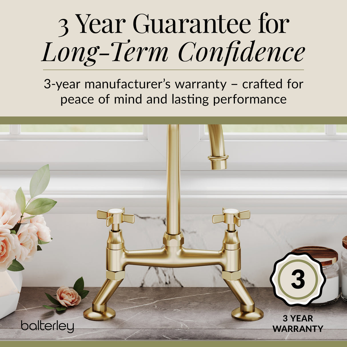 Traditional Bridge Mixer Kitchen Tap - With Multiple Finishes and Handle Options Available