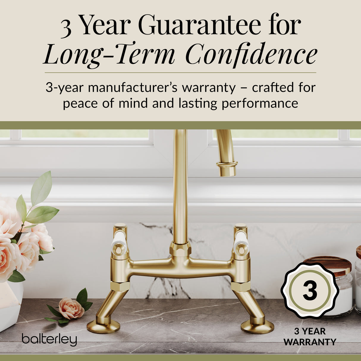 Traditional Bridge Mixer Kitchen Tap - With Multiple Finishes and Handle Options Available