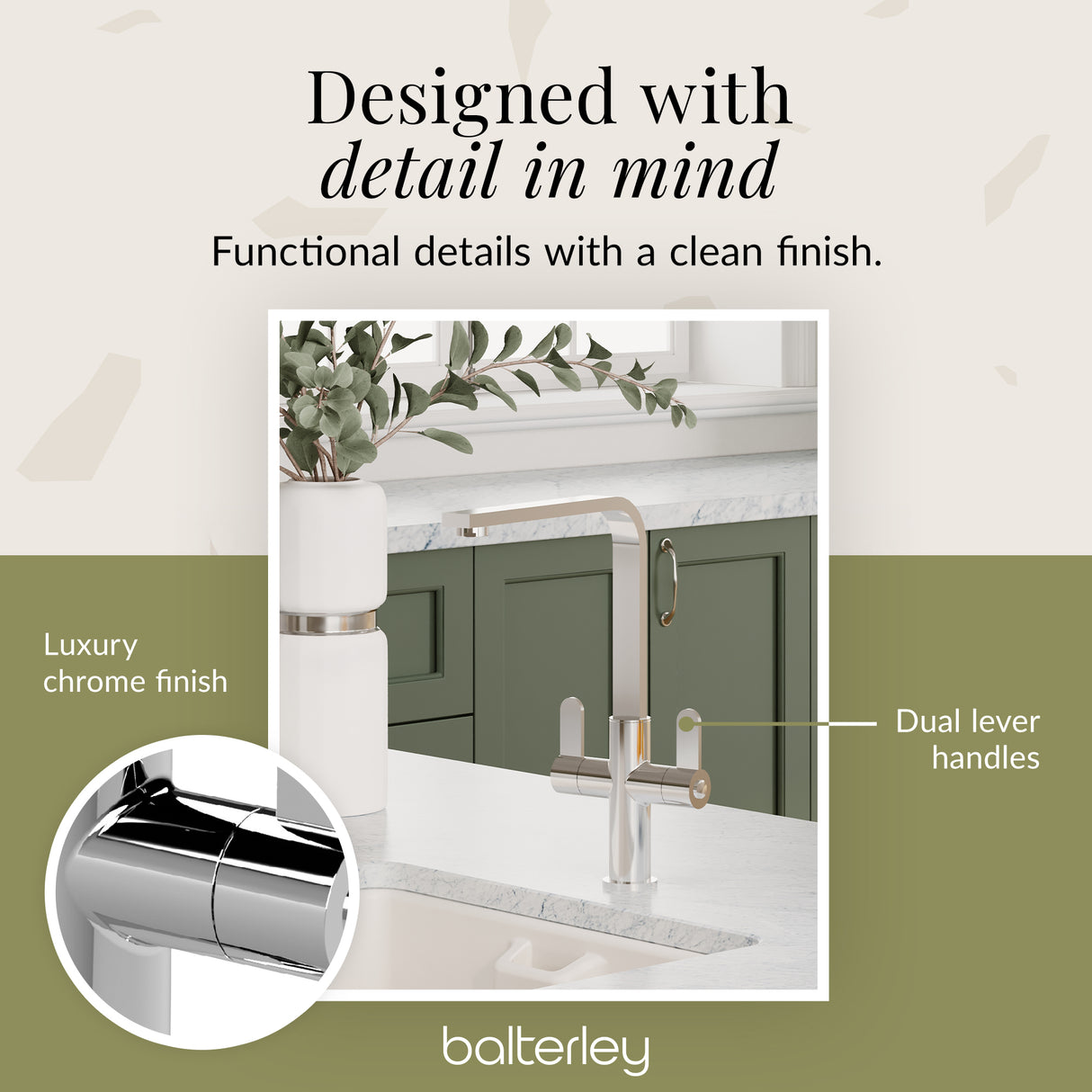 Chara Kitchen Mono Mixer Tap - Multiple Lever and Finishes Available