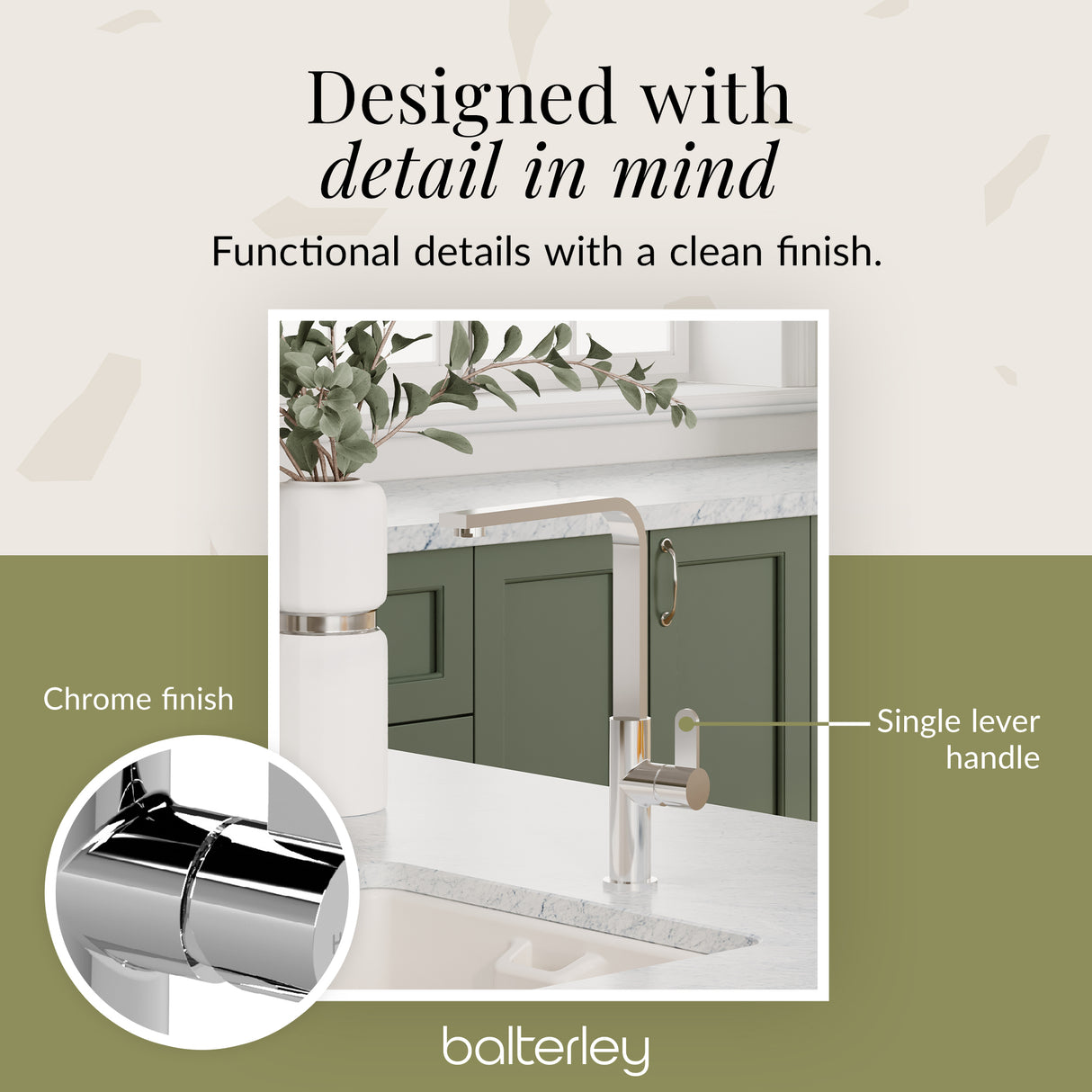 Chara Kitchen Mono Mixer Tap - Multiple Lever and Finishes Available