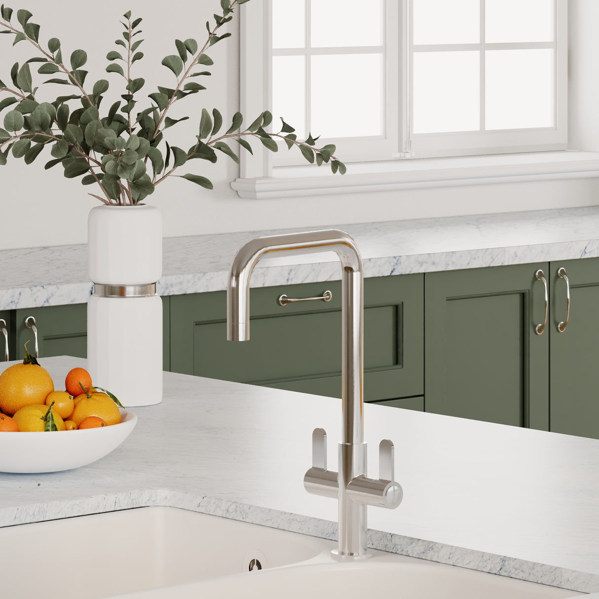 Kuma Kitchen Mono Mixer Tap - Multiple Handles and Finishes Available