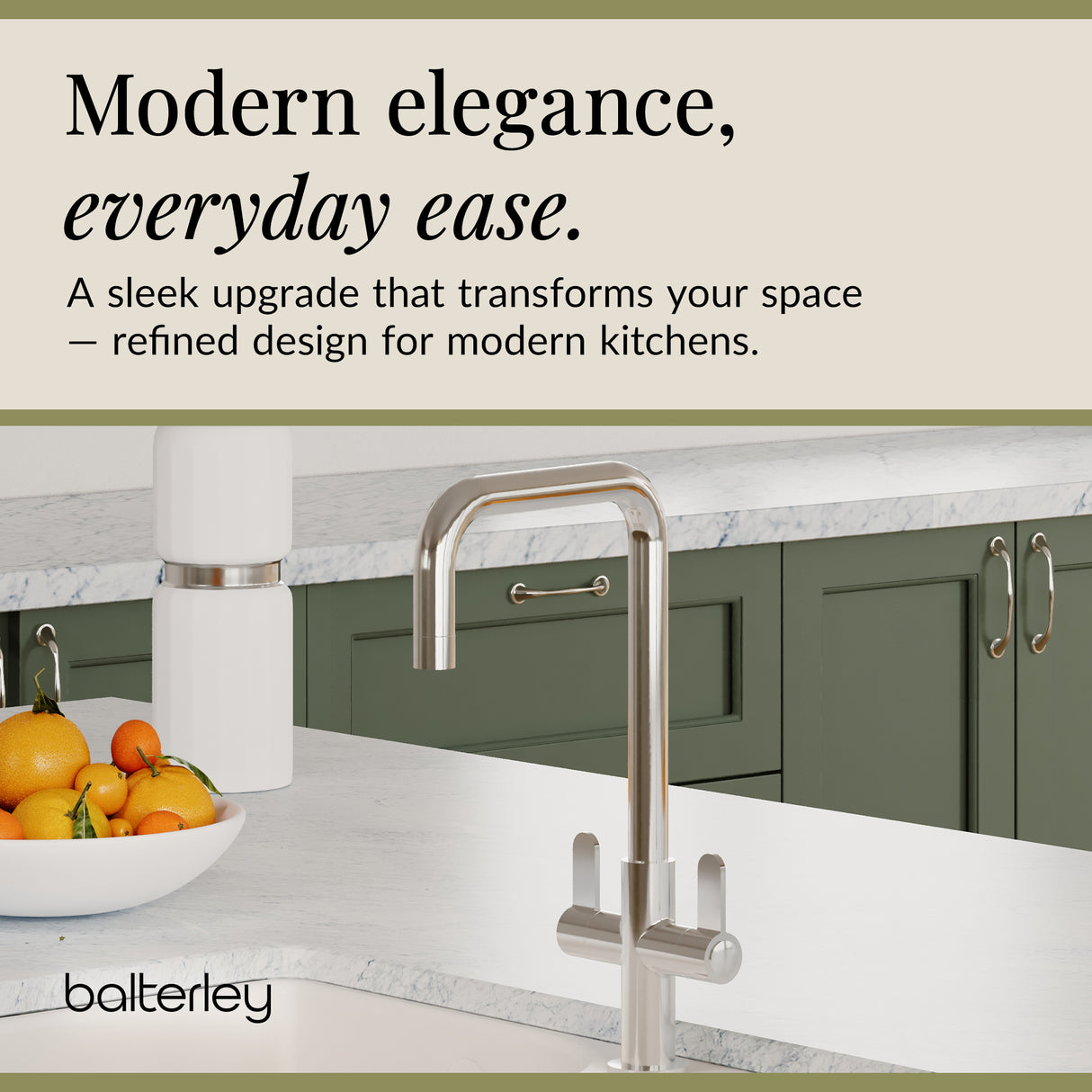 Kuma Kitchen Mono Mixer Tap - Multiple Handles and Finishes Available