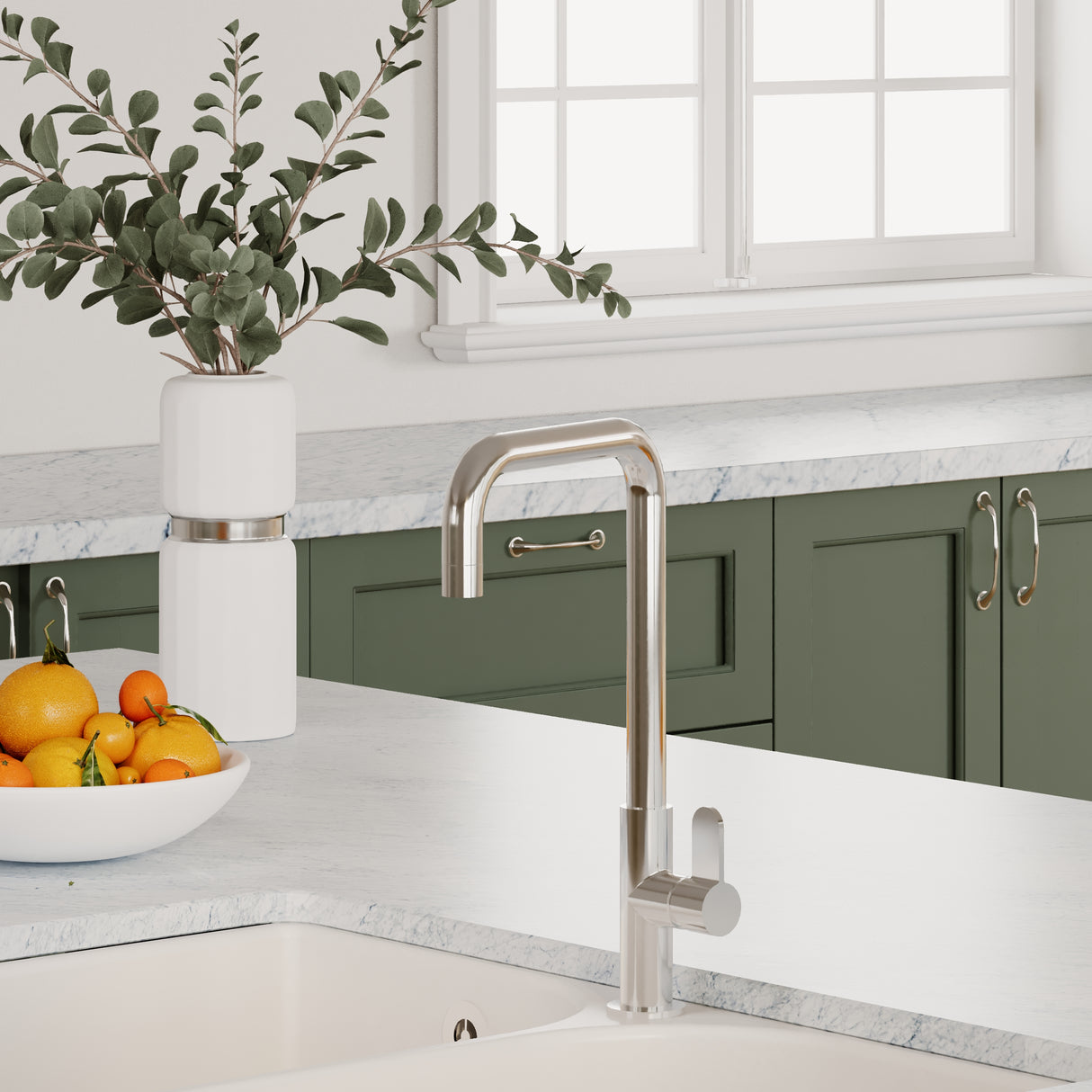 Kuma Kitchen Mono Mixer Tap - Multiple Handles and Finishes Available