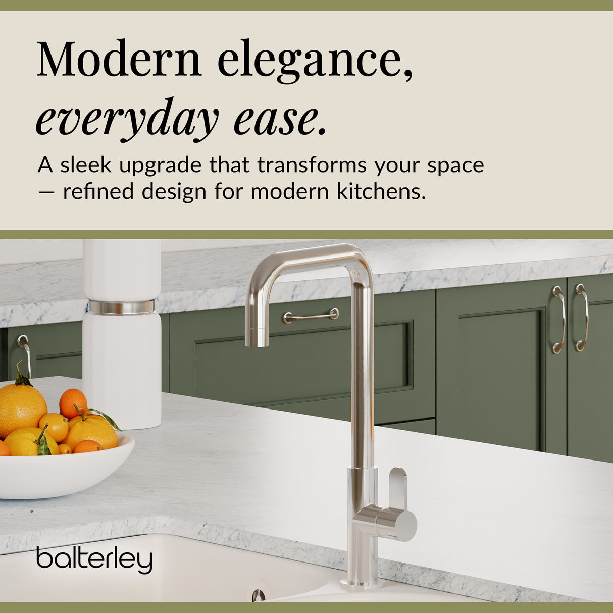 Kuma Kitchen Mono Mixer Tap - Multiple Handles and Finishes Available