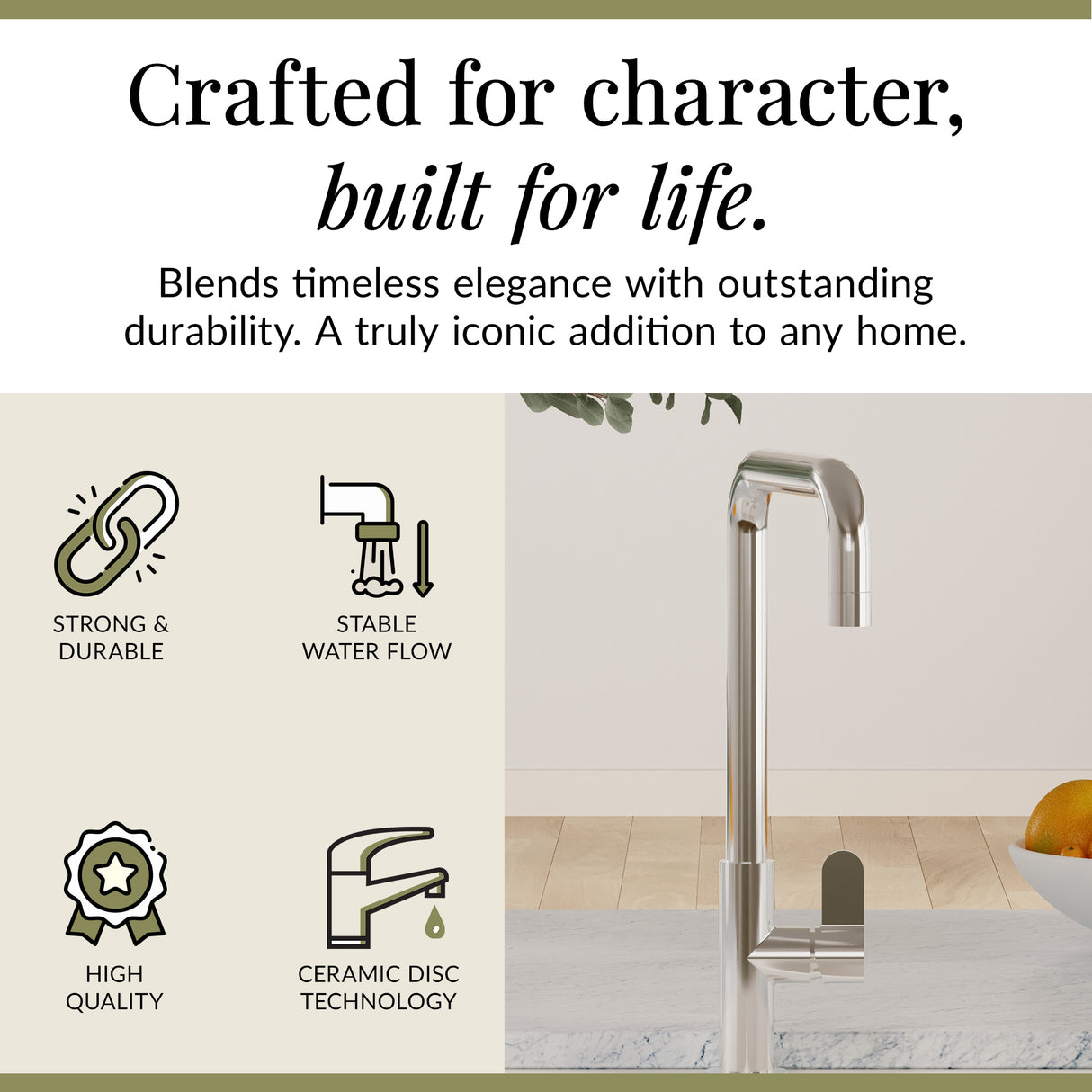 Kuma Kitchen Mono Mixer Tap - Multiple Handles and Finishes Available