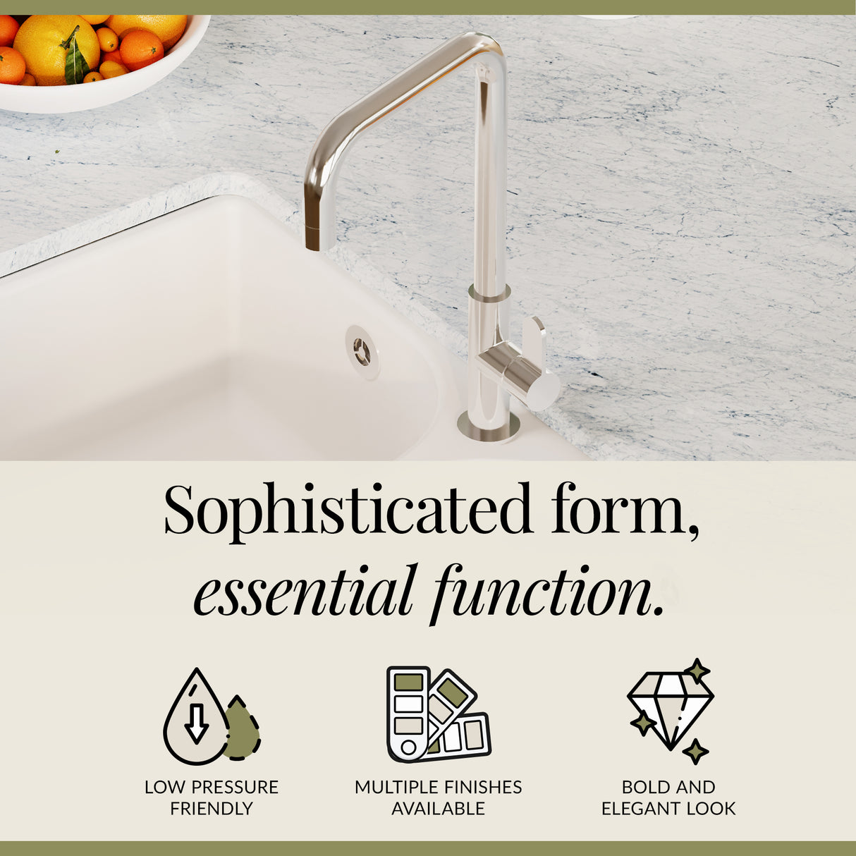 Kuma Kitchen Mono Mixer Tap - Multiple Handles and Finishes Available