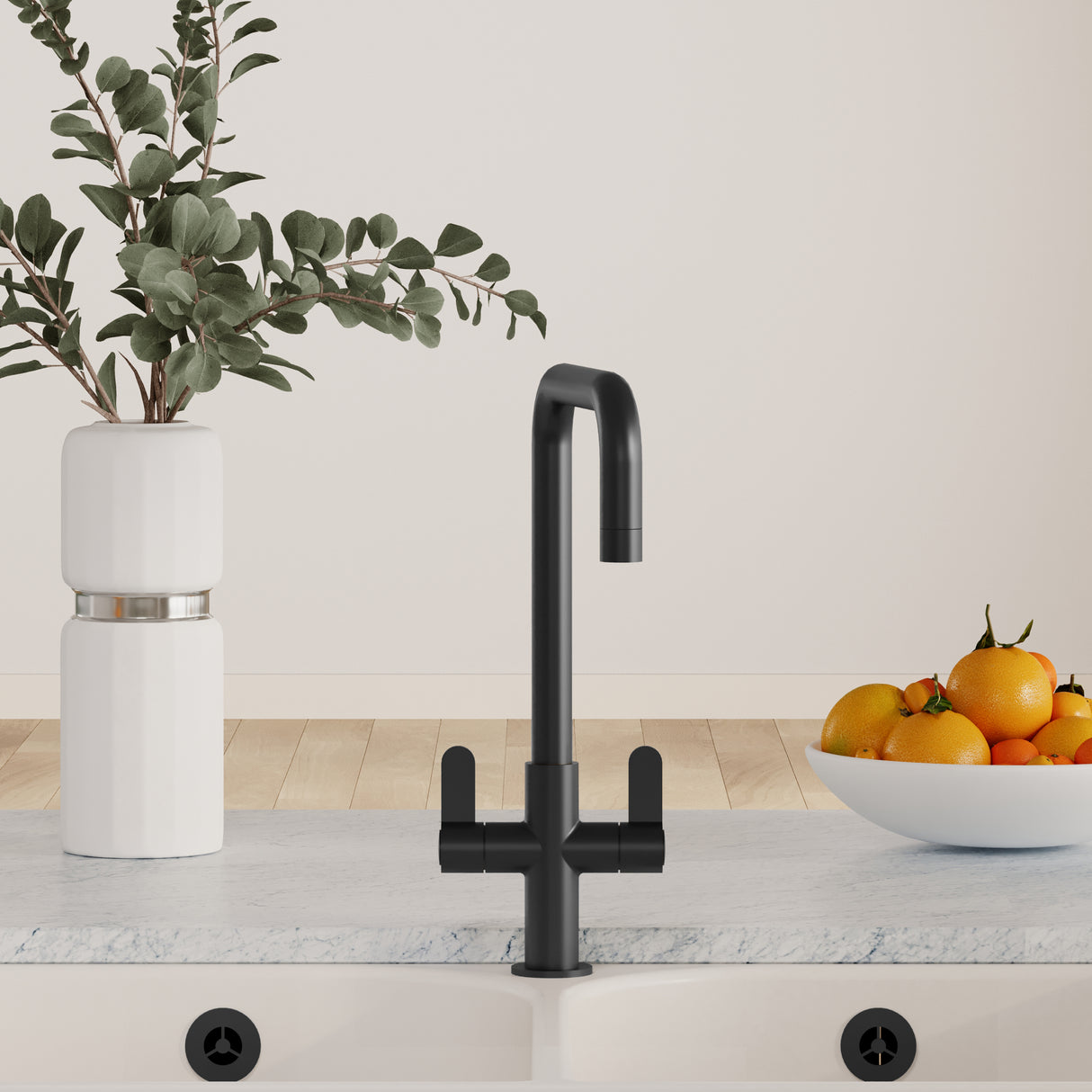Kuma Kitchen Mono Mixer Tap - Multiple Handles and Finishes Available