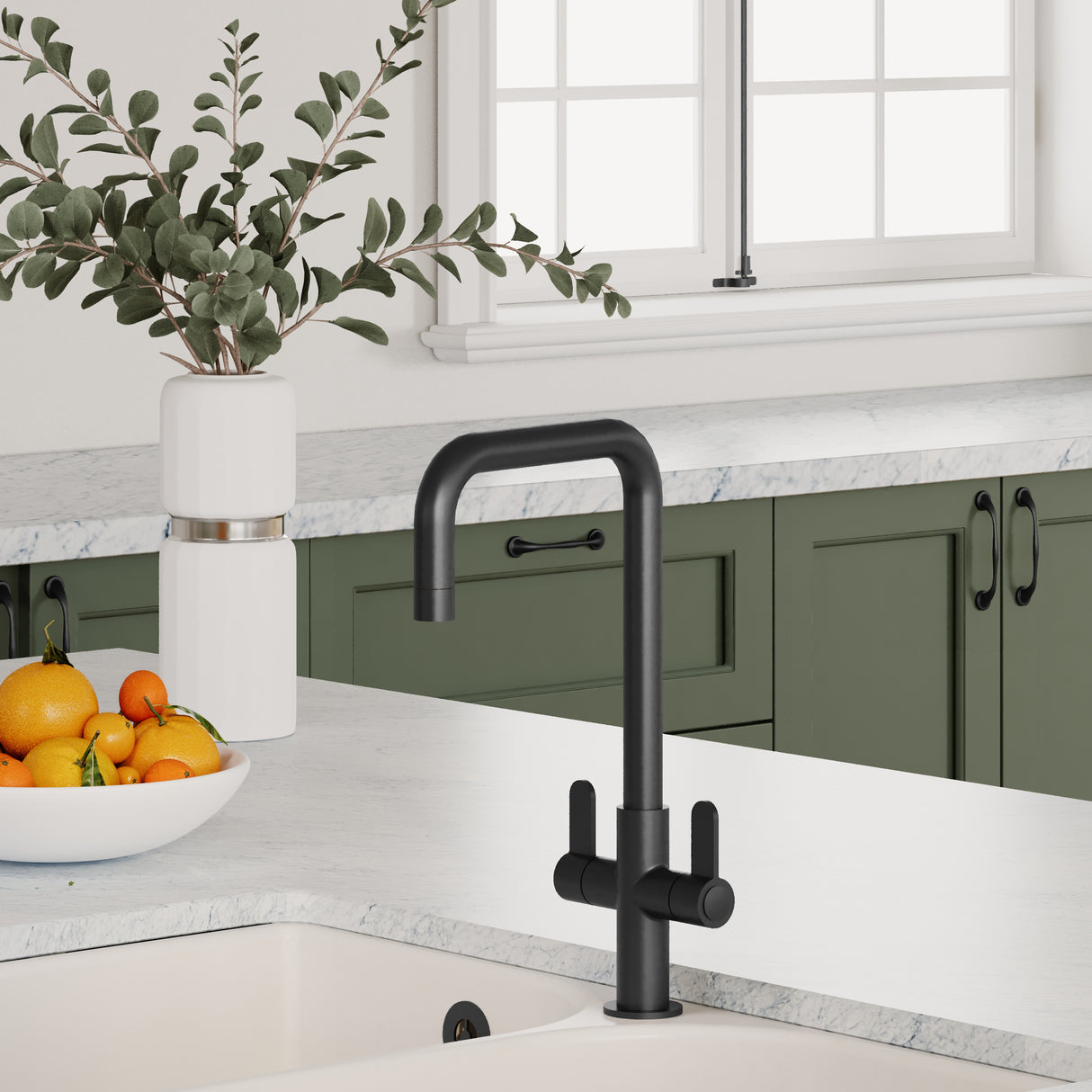 Kuma Kitchen Mono Mixer Tap - Multiple Handles and Finishes Available