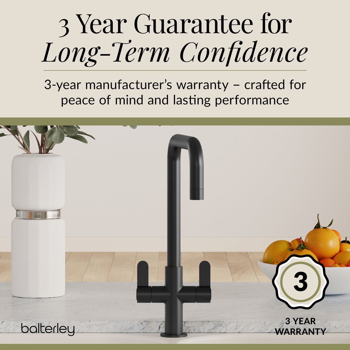 Kuma Kitchen Mono Mixer Tap - Multiple Handles and Finishes Available