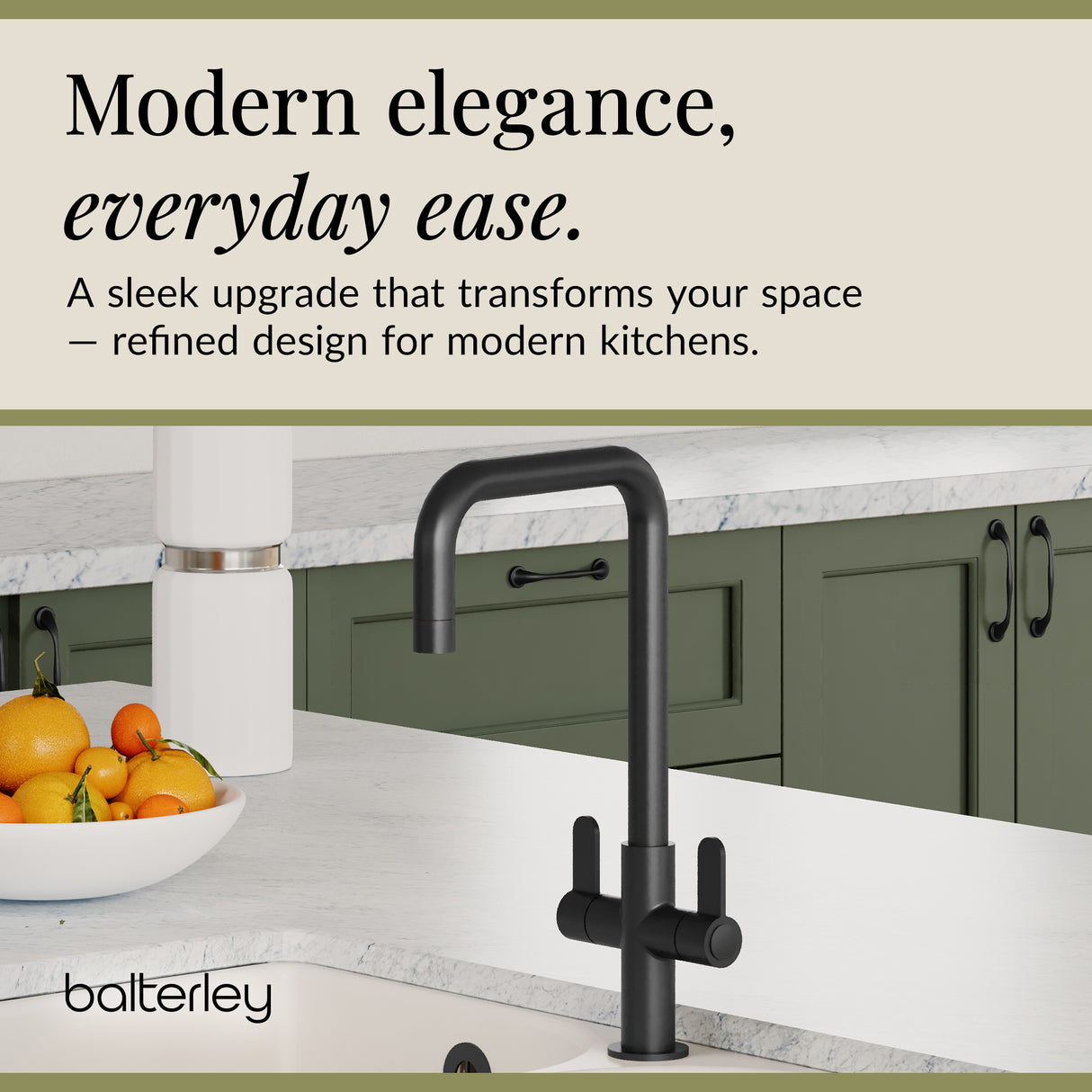 Kuma Kitchen Mono Mixer Tap - Multiple Handles and Finishes Available