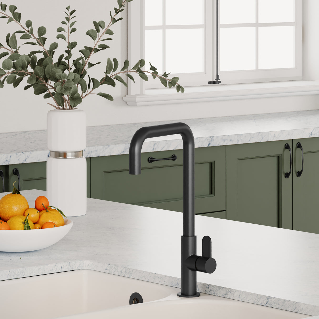 Kuma Kitchen Mono Mixer Tap - Multiple Handles and Finishes Available