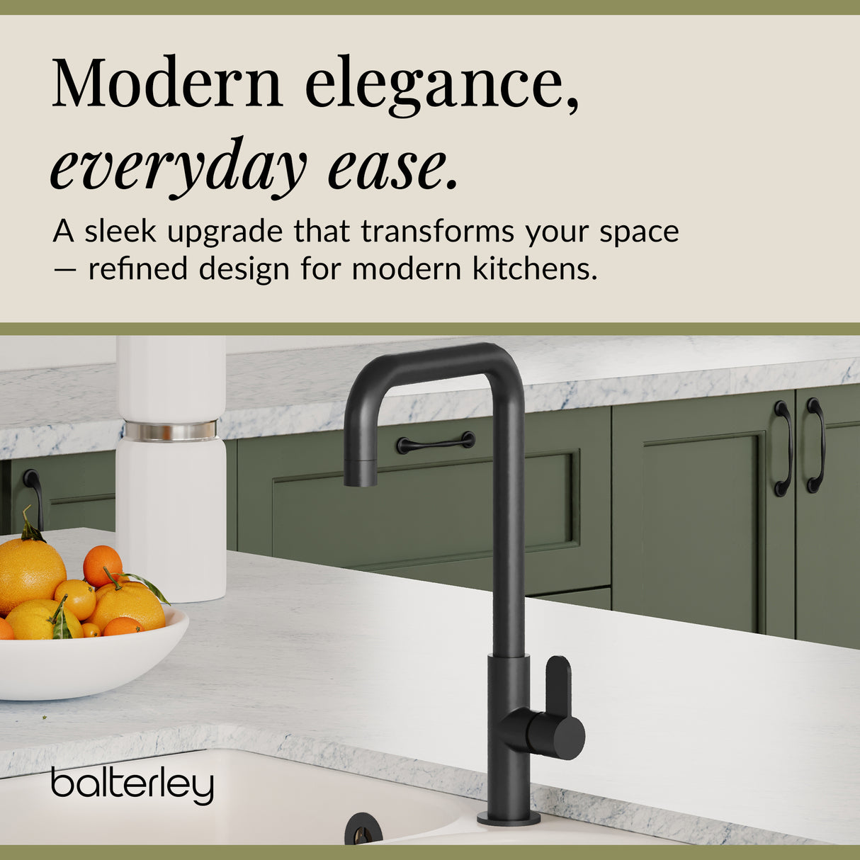 Kuma Kitchen Mono Mixer Tap - Multiple Handles and Finishes Available