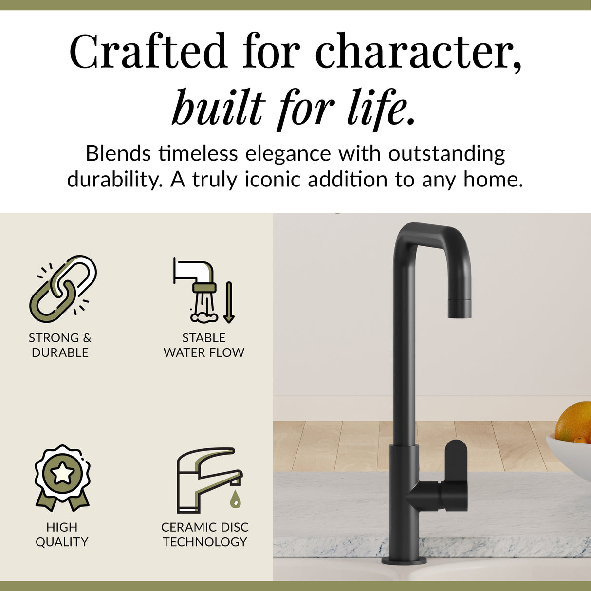 Kuma Kitchen Mono Mixer Tap - Multiple Handles and Finishes Available