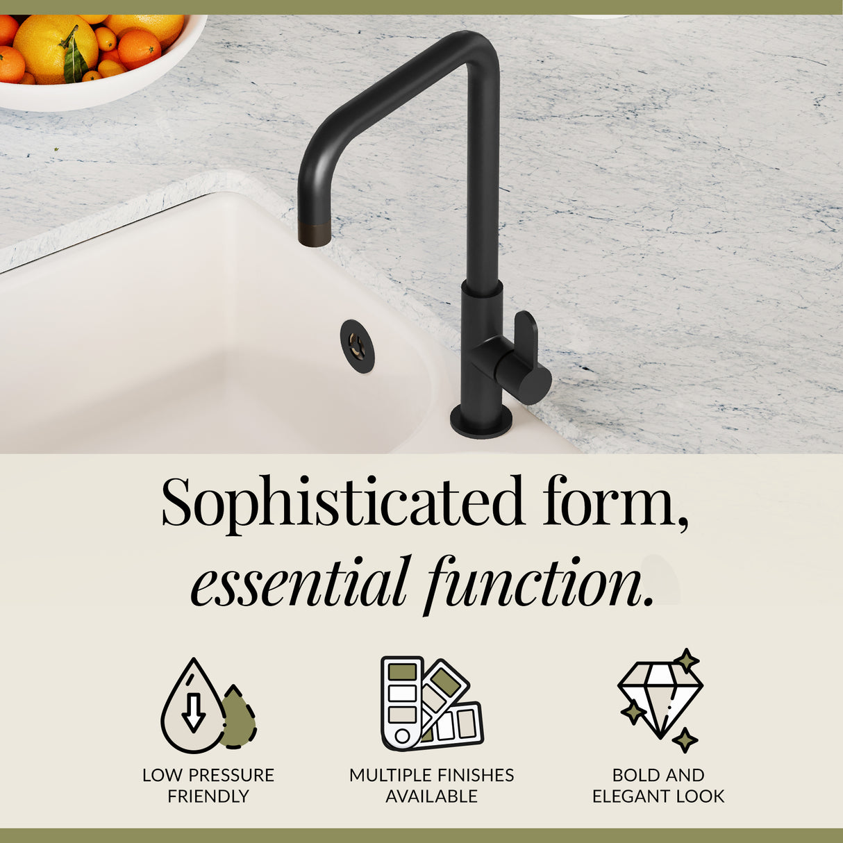 Kuma Kitchen Mono Mixer Tap - Multiple Handles and Finishes Available
