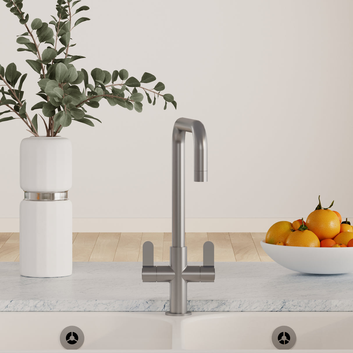 Kuma Kitchen Mono Mixer Tap - Multiple Handles and Finishes Available