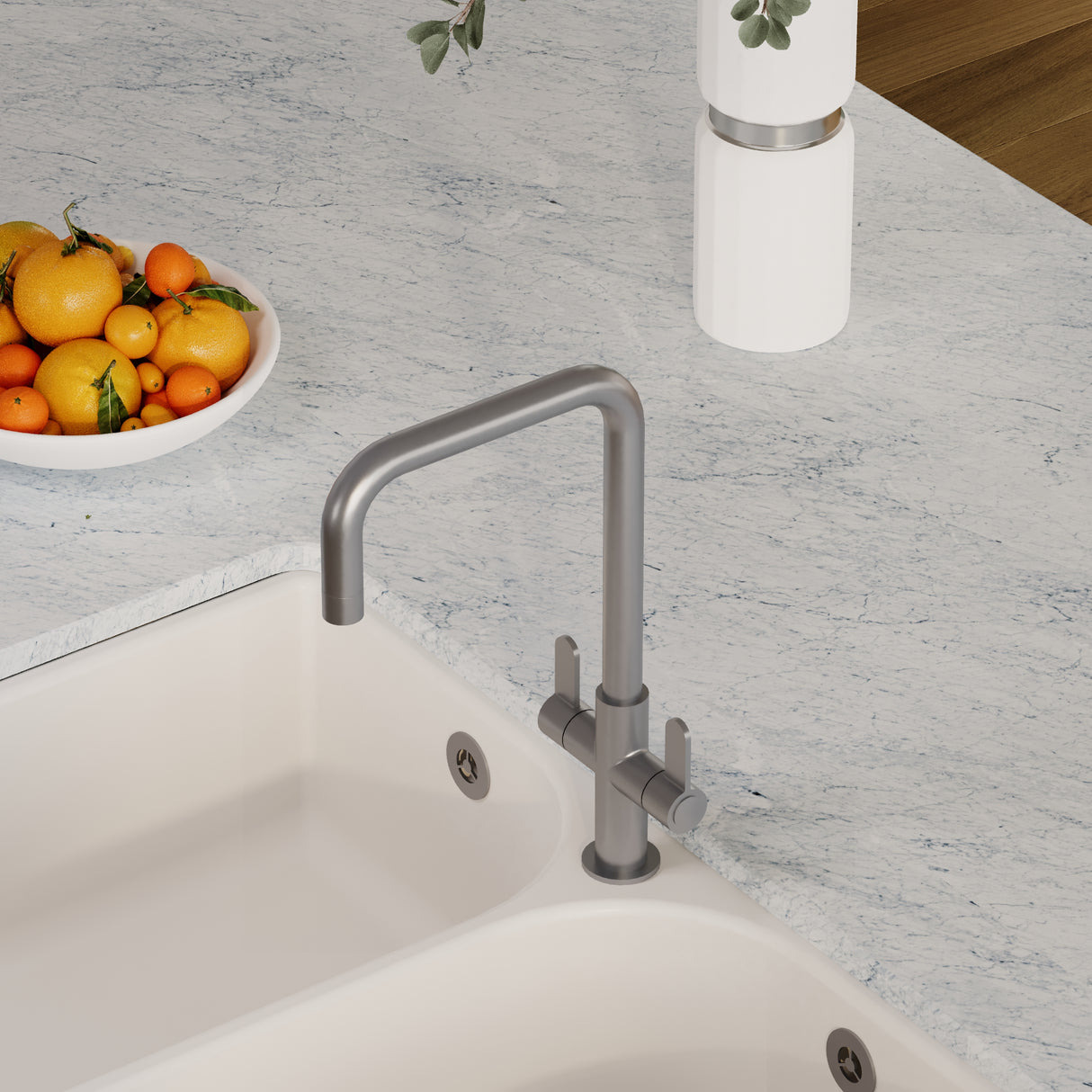 Kuma Kitchen Mono Mixer Tap - Multiple Handles and Finishes Available