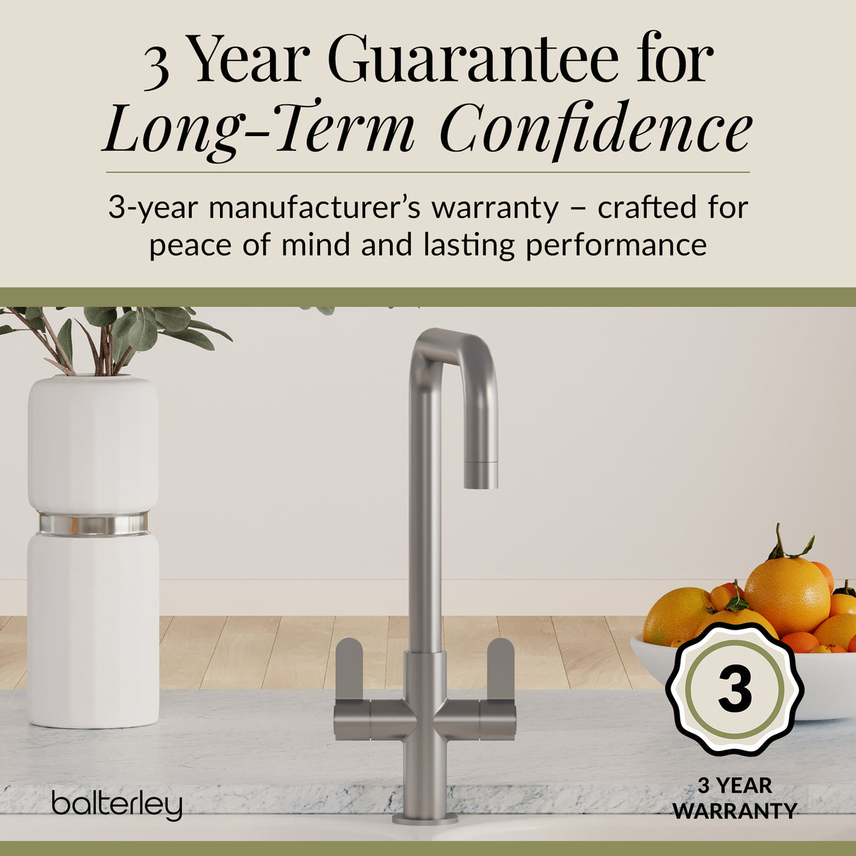 Kuma Kitchen Mono Mixer Tap - Multiple Handles and Finishes Available