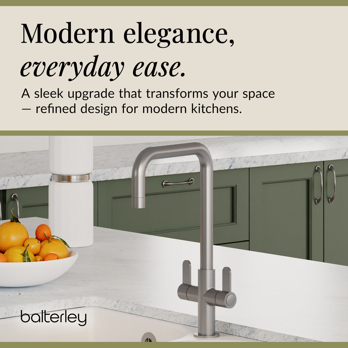 Kuma Kitchen Mono Mixer Tap - Multiple Handles and Finishes Available