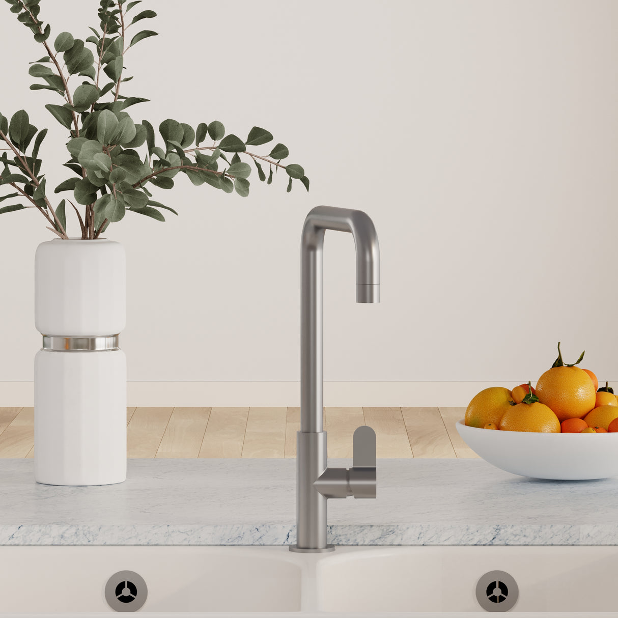 Kuma Kitchen Mono Mixer Tap - Multiple Handles and Finishes Available