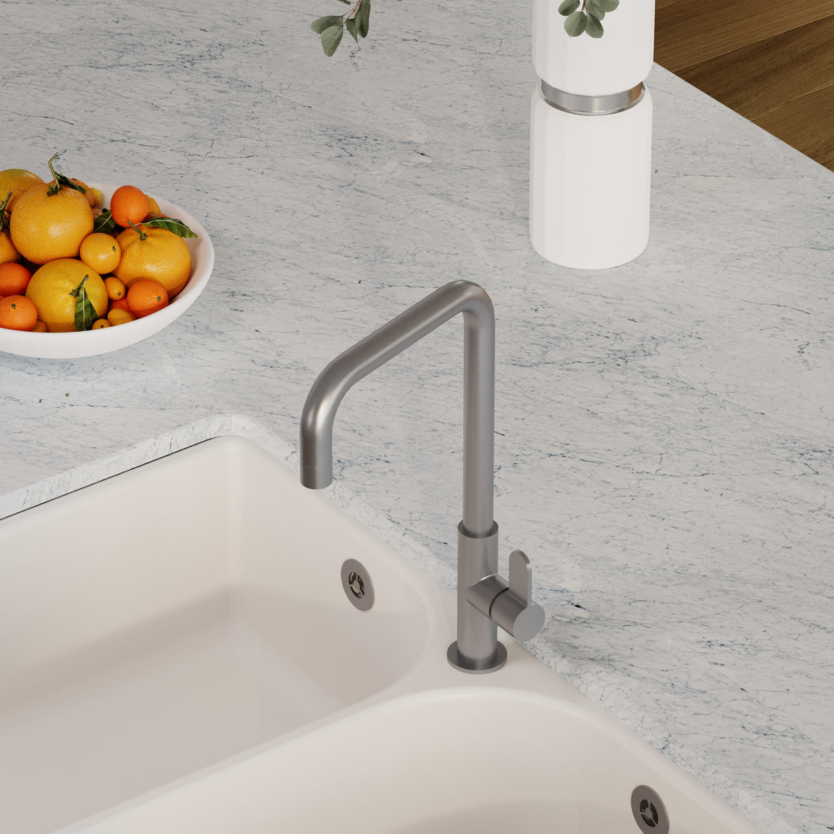 Kuma Kitchen Mono Mixer Tap - Multiple Handles and Finishes Available